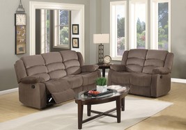Two Piece Indoor Brown Microsuede Five Person Seating Set - $34,007.25 MXN