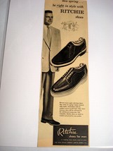 1953 John Ritchie Shoes Ad Be Right in the Style with Ritchie Shoes, Quebec - $8.99