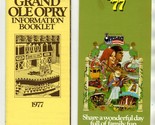 1977 Opryland and Grand Old Opry Brochures History Tours Tickets Schedules - £14.19 GBP