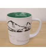 Tim Hortons Limited Edition 2018 Coffee Mug Cup Green Boat Mountains Lake - $376.73 MXN
