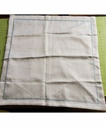 Martha Stewart Standard Pillow Shams Covers 25x25 White Blue Trim Polyester 2pc - $34.69