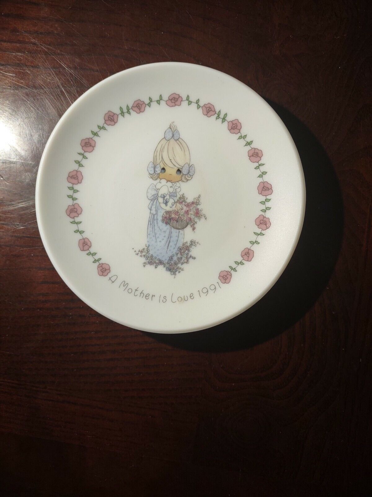 A Mother Is Love 1991 Precious Moments tea saucer - $20.67