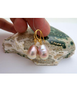 EXOTIC GENUINE FRESHWATER METALLIC PINK EDISON AA+ 11.7mm Pearl &amp; 24k Ve... - $365.61 CAD