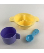 Little Tikes Vintage Pretend Play Divided Baby Bowl Cup Spoon Food Dinne... - $21.84