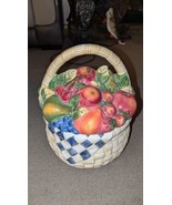 Certified International SUSAN WINGET Ceramic FRUIT BASKET Cookie Jar VIN... - £38.99 GBP