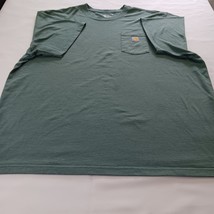 Carhartt Loose Fit K87-M Mens Green Cotton Blend T-Shirt Pocket Short Sleeve 4XL image 9