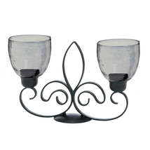 FLEUR DE LIS DUO CANDLE STAND - $59.95