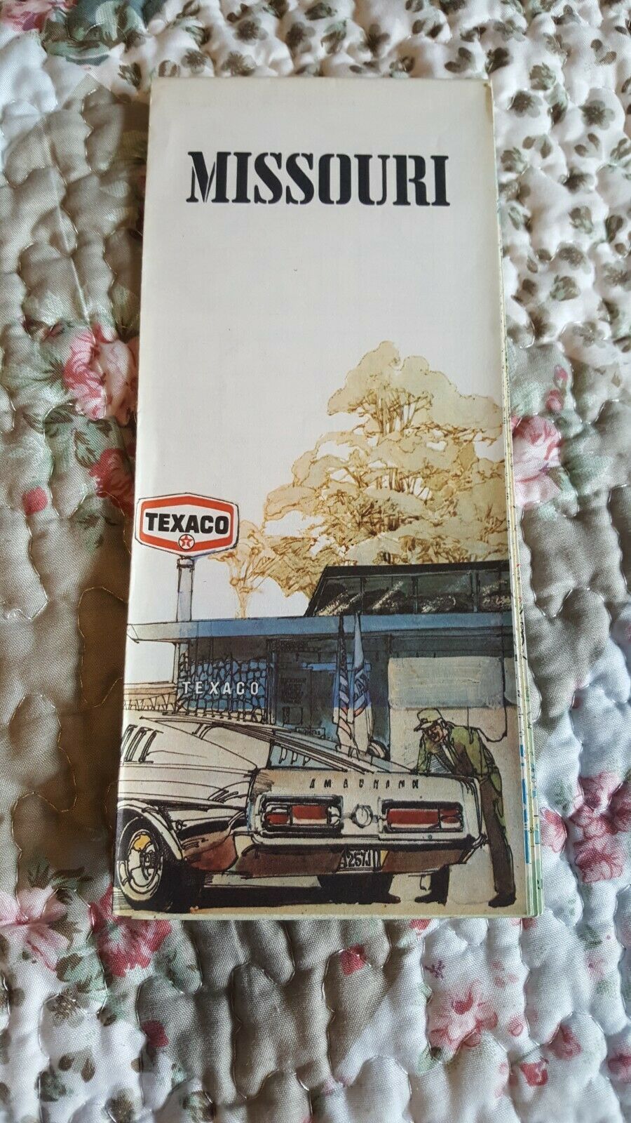 Vintage Texaco Oil  1975 Missouri Map - £3.95 GBP