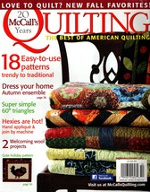 McCall&#39;s Quilting Magazine New Fall Favorites Wool Projects Autumn Trian... - €5,95 EUR