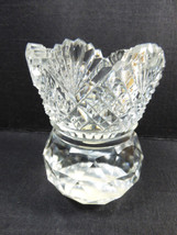 VTG Small Cut Crystal Toothpick holder Table Decor 2.75&quot; scalloped fan d... - £19.94 GBP