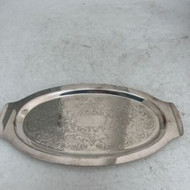 Vintage English Serving Tray Round Ornate Art Nouveau - £31.56 GBP