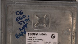 7555361 BMW DME Engine Ignition Control Module Computer Ecu Ecm Pcm 6spd MTX image 2