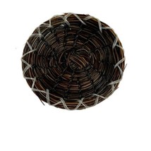 Papago Indian Tohono O’odham Hand Woven Horsehair Micro Mini Miniature Basket Br - £23.50 GBP