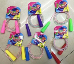 6 DELUXE RAINBOW 7 FOOT JUMP ROPE toys TY422 kids exercise jumping rope ... - $12.30