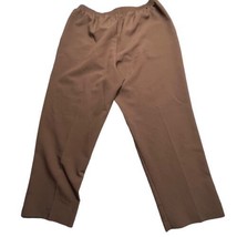 Bon Worth Pants Womens XL Petite Dark Brown Knit Pull On Elastic Waist P... - $14.43