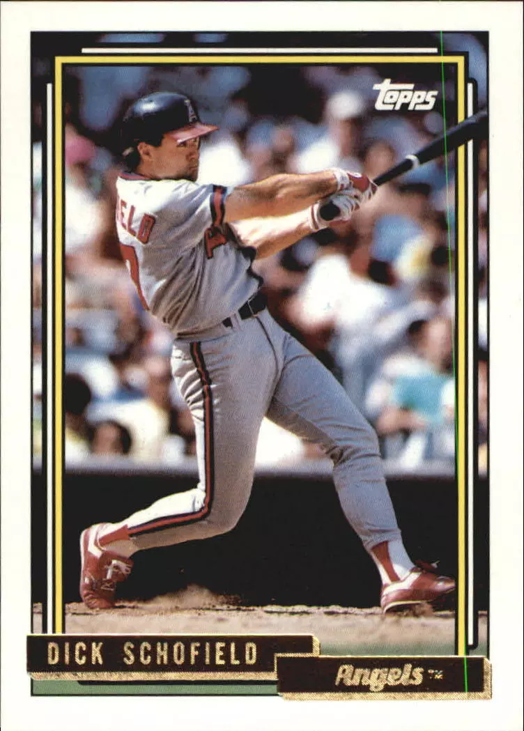 1992 Topps Gold California Angels Baseball Card #230 Dick Schofield - $3.00
