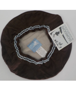 GORDON &amp; COMPANY BERET HAT TODDLER SZ M BROWN W/ BLUE TRIM MACHINE WASHA... - $9.99