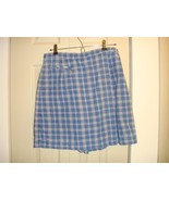 Liz Claiborne Denim Plaid Print Shorts Size 12 - $16.49