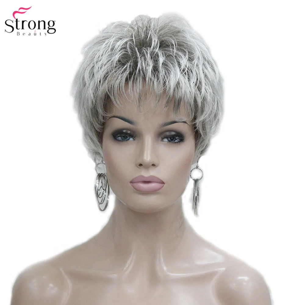 StrongBeauty Women&#39;s Wig Short Straight Pixie Cut Natural Hai Synthetic Caple - £24.00 GBP