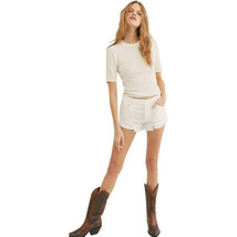 NWT Womens Size 30 We the Free People Anthropologie White Denim Cut Off ... - £23.08 GBP