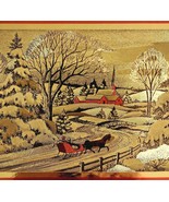 1960s Beautiful Gold Tone Metallic Greeting Card Christmas Print Sleigh E8N - €25,82 EUR 1960s Beautiful Gold Tone Metallic Greeting Card Christmas Print Sleigh E8N - €25,82 EUR