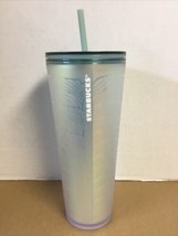 2021 NEW Starbucks Mermaid Tail Cold Tumbler 24oz Iridescent Matte Undersea Cup - £23.36 GBP