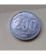 INDONESIA 2016 200 RUPIAH Coin - k72 - Authentic Btr CIRC - $4.78 CAD
