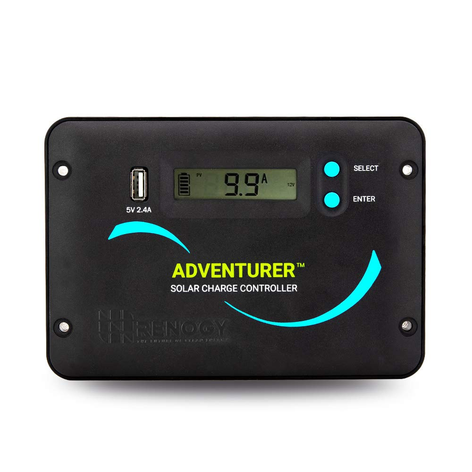 30A 12V/24V PWM Solar Charge Controller with LCD Display Flush Mount Des... - $120.69