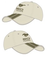 Mustang 50 Years w/Pony on a new Cream/Brown Ball Cap - €17,37 EUR