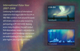 2007 84c International Polar Year Souvenir Sheet of 2 Scott 4123 Mint F/VF NH - $3.79