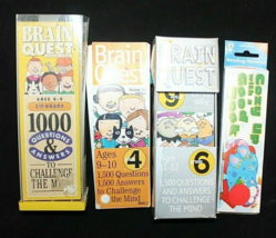 Brain Quest Decks Set Of 3 W/PACK 30 Reading Monsters Bookmarks Education School - £14.75 GBP