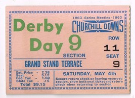 1963 Kentucky Derby Ticket Chateaugay Winner - £268.63 GBP