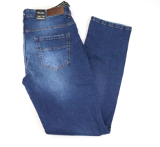 NWT Primitive Skateboarding Jeans Mens 36x32 Blue Stretch Denim Straight... - $28.45