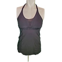 Lululemon Strappy Back Luon Halter Tank Top Black sz 4 - $16.99