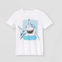 Boys&#39; Short Sleeve Smiling Shark Graphic T-Shirt - Cat &amp; Jack Size XXL (18) - £3.94 GBP