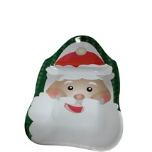 Melamine Santa Claus Shaped Head Tray Platter Serving Red White Green 13.75 in L - £7.94 GBP