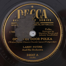 Larry Fotine - Open The Door Polka / St. Bernard Waltz -1949 78 rpm Record 24647 - £9.81 GBP