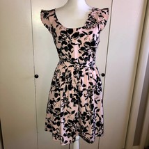 Elle Dress Womens M Used Floral Pink Black - £12.64 GBP