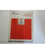 Detroit Diesel Allison Transmissions AT 540 543 Service Manual SA 1241G ... - $2,938.93 MXN