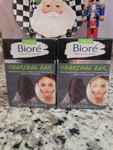 2 Pack Biore Pore Penetrating Charcoal Bar soap 3.77 oz each face/body - £38.98 GBP