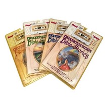 Vintage Peter Pan Bible Stories Cassette Book Lot 4 Vintage Childrens 1996 New - £75.10 GBP