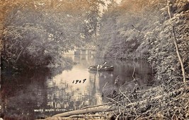 Bethel Vermont~Boating On The White RIVER-1909 Byron Miller Real Photo Postcard - £7.71 GBP
