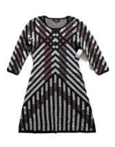 NWT Nine West Geometric Print in Tumbleweed ¾ Sleeve Sweater Dress XS $98 - £19.28 GBP