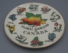 Vintage Royal Winton Floral Emblèmes De Canada Collecteur Plaque, 8 &quot; Diamètre - £43.34 GBP