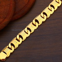 Man Men&#39;s Exclusive Gold Hollow Bracelet 22k Yellow Gold Light weight Bracelet 4 - £6,875.81 GBP+