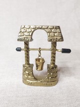 Vintage Brass &#39;I Wish You Well&#39; Wishing Well Ornament - $40.91