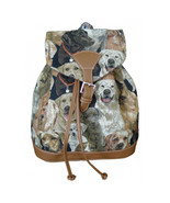  Tapestry Design Small BackPack   with Puppies Front Buckle - $1,059.63 MXN