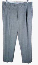 Kirkland Men&#39;s Pants Size 36/32 Pleated Gray Cuff Hem Pockets Made In It... - $13.86
