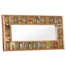  Mirror Mixed Color Solid Reclaimed Wood 43.3 x 19.7 in - $207.87 CAD