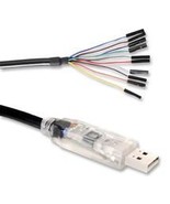 FTDI USB Cable, USB-MPSSE(SPI/I2C/Jtag); 3.3V, 250ma Output; 24AWG; 0.5m... - $953.54 MXN